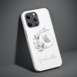Butterfly Monocromática Nome simples Na moda<br><div class="desc">Borboleta Floral Monocromo Na moda Simples Nome Smartphone capas de iphone apresenta uma borboleta em um quadro floral elegante com seu nome personalizado na moderna e elegante tipografia do roteiro de caligrafia escrita à mão. Perfeito para aniversário, Natal, Dia de as mães, irmã, melhor amigo e muito mais. Concebido por...</div>