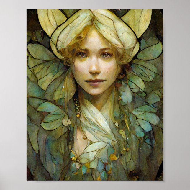Butterfly Wings 2 Fantasy Art Poster (Frente)
