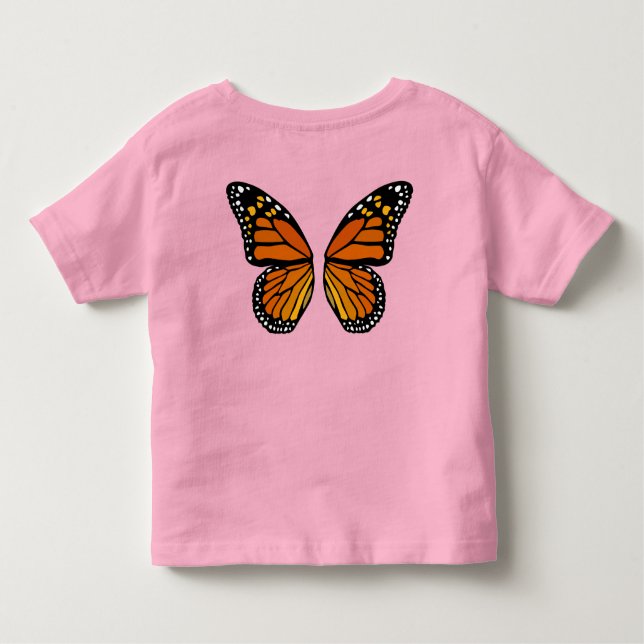 Butterfly Wings Toddler T-shirt Cute Butterfly Tee (Verso)