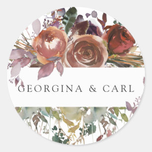 Butterum & etiqueta Wedding personalizada ameixa
