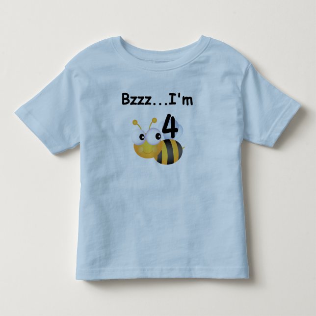 Buzz Bumblebee 4º Aniversário T-shirts e presentes (Frente)