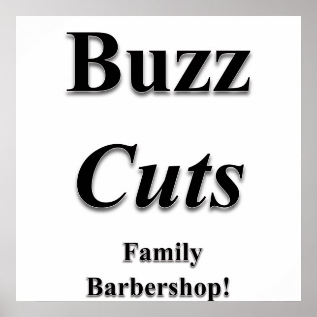 Buzz corta a família Barbershop Poster Matte (Frente)