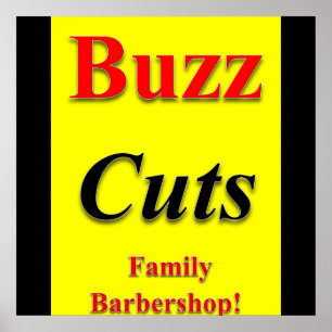 Buzz corta a família Barbershop Poster Matte