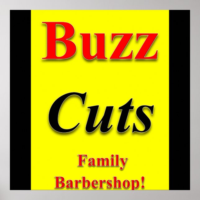 Buzz corta a família Barbershop Poster Matte (Frente)