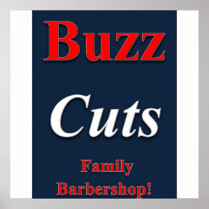 Buzz corta a família Barbershop Poster Matte