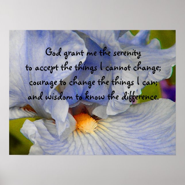 BV - Serenity Prayer Iris Poster (Frente)
