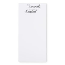By His Wounds Verse Art Notepad