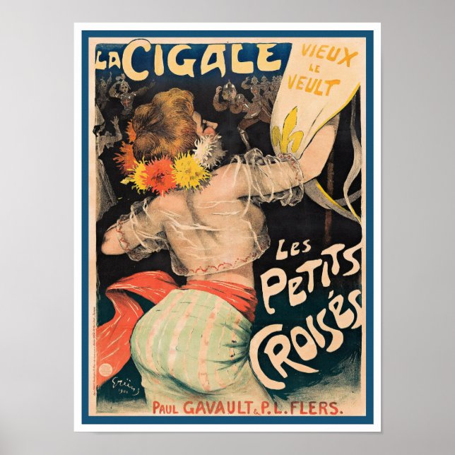 c1900 FRENCH POSTER  (Frente)