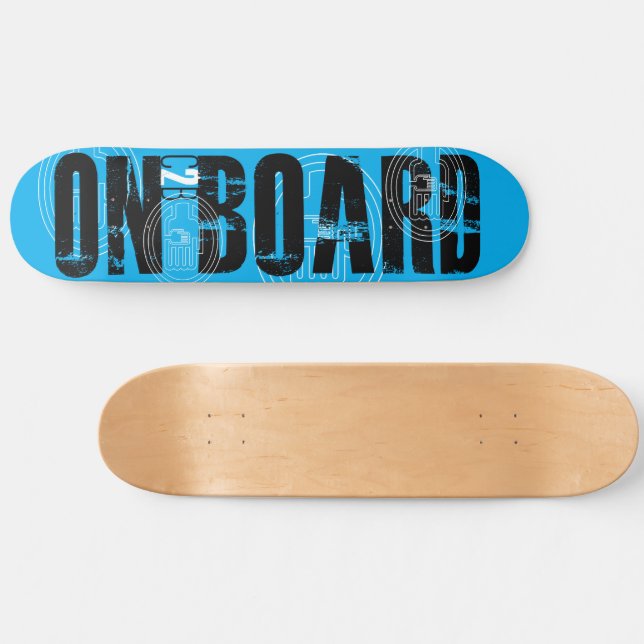 C2B: NO CONSELHO 8, 1/2" BLU Skateboard Deck (Horz)