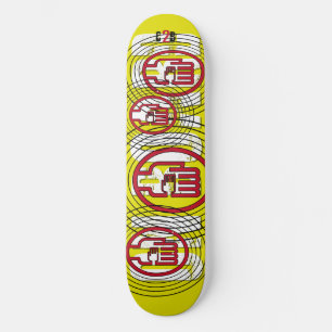 C2B: No CONSELHO 8, 1/2", Pincel amarelo de skate
