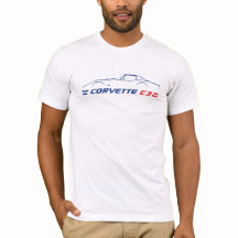 C3 Corvette - Camisa T de dois lados