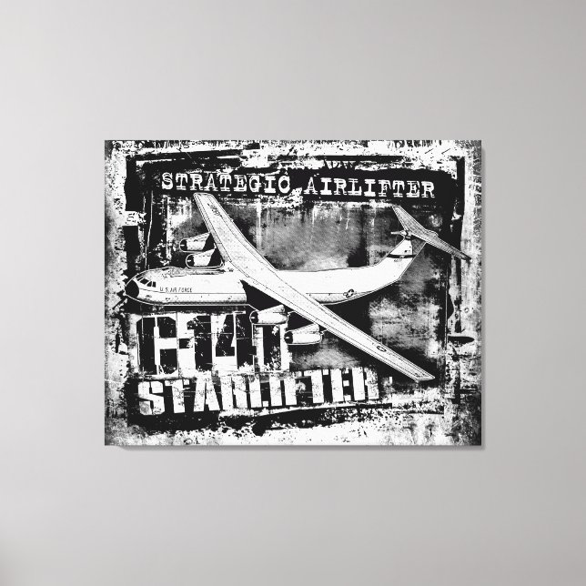 C-141 Starlifter Stretch Canvas Print (Frente)