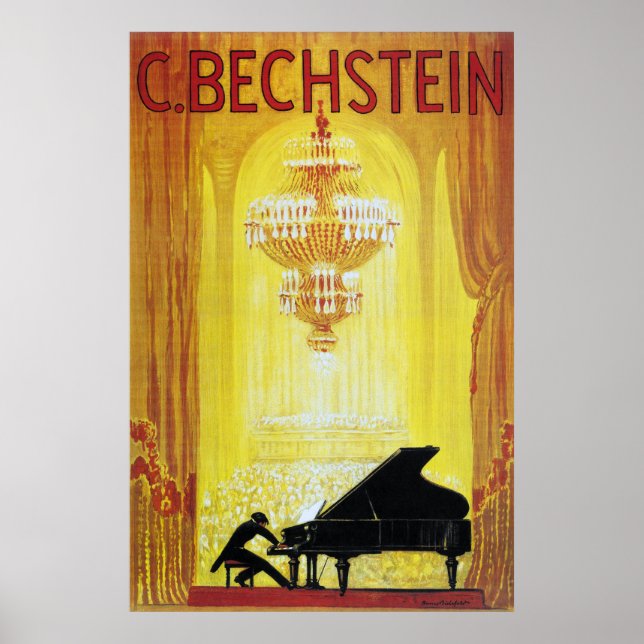 C. Bechstein Vintage Piano Poster (Frente)