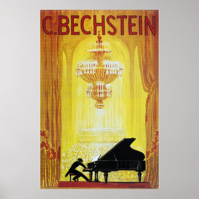 C. Bechstein Vintage Piano Poster (Frente)