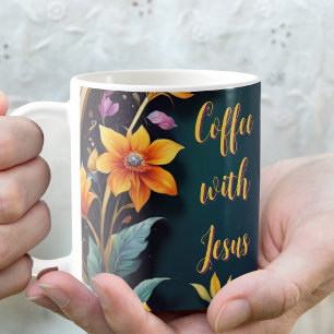 C Caneca de Café Personalizável Baseada na Fé Flor