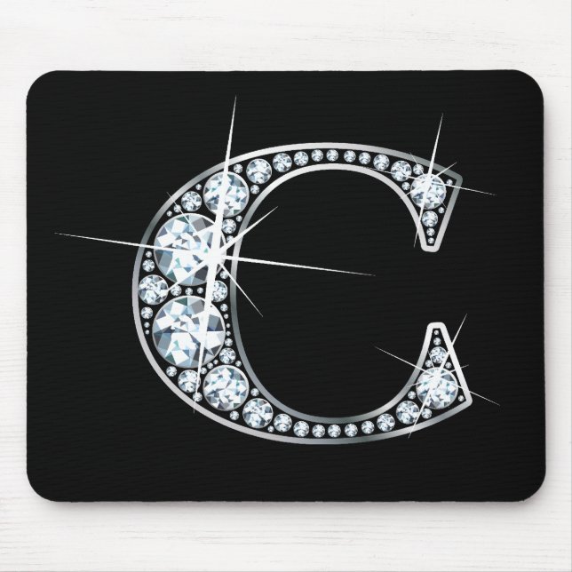 "C" Diamond Bling Mousepad (Frente)