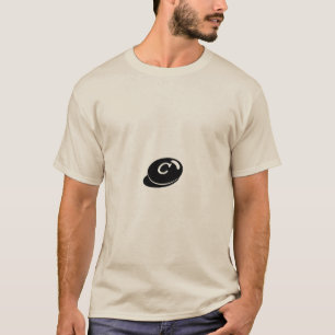 C Letra Referência Areia 2XL Camiseta Masculina Ch