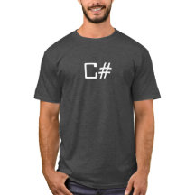 C# mens Camisa de programação de TI da T-shirt