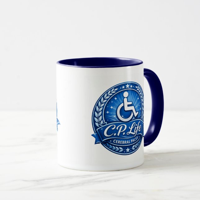 C.P. Life - Caneca de Café Paralisia Cerebral Nº#1 (Frente Esquerda)