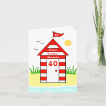 Cabana de Praia Cartão de 40 anos