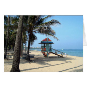 Cabana no cartão da praia