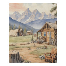 Cabana Rústica de Pioneiro Western Vintage
