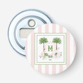 Cabana Stripes Palm Beach Monogram Crest
