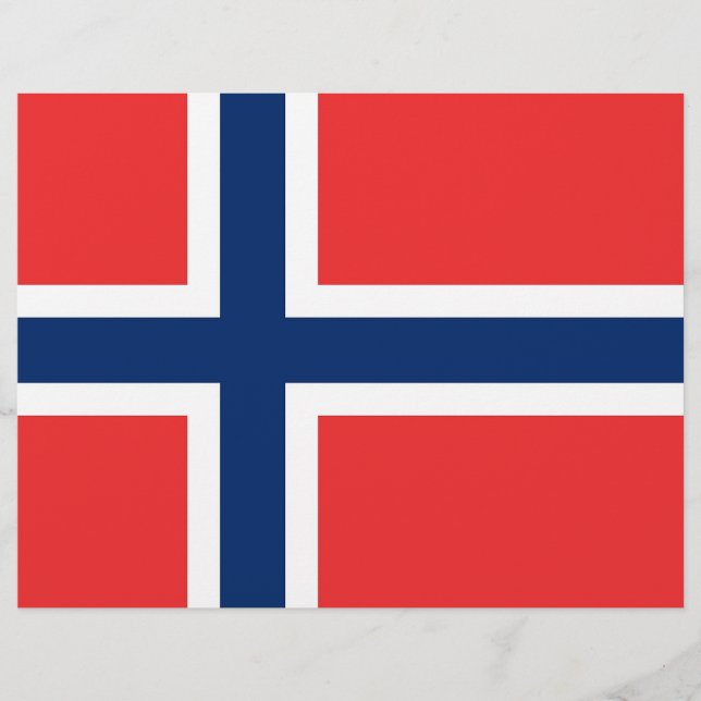 Cabeça-alfanumérica com pavilhão da Noruega (Frente)