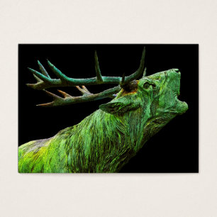 Cabeça da rena do veado - verde, parte traseira