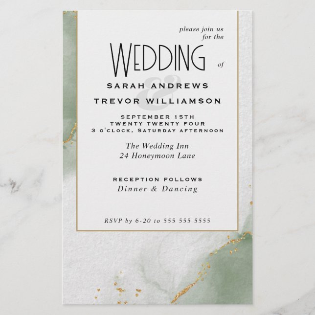 Cabeça de Abstrato Verde Sage (Frente)