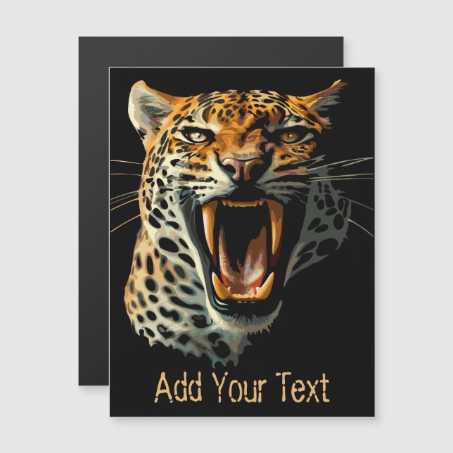 Cabeça de ataque com picos-leopardo (Frente/Verso)