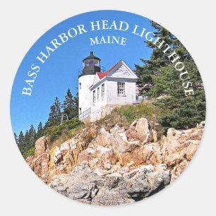 Cabeça de Bass Harbor Farol Maine Grandes Adesivo