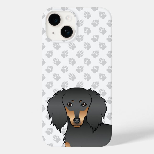 Cabeça de cachorro de desenho animado Dachshund Bl (Verso)