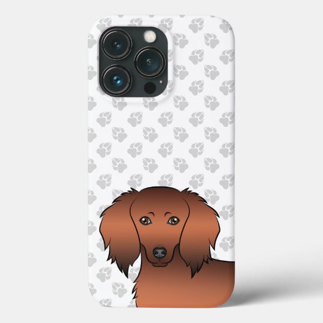 Cabeça de cachorro de desenho animado Dachshund Lo (Verso)
