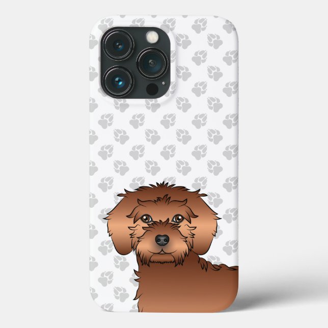 Cabeça de Cachorro Goldendoodle Mini Vermelho Dese (Verso)