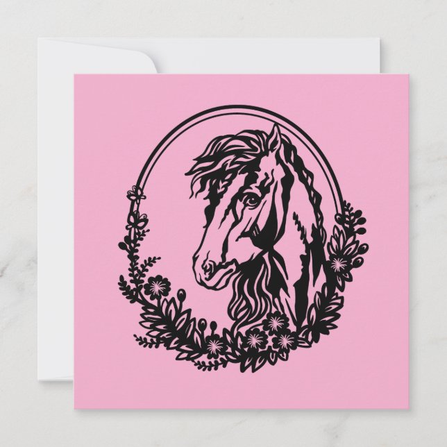 Cabeça de cavalo com flores (Frente)