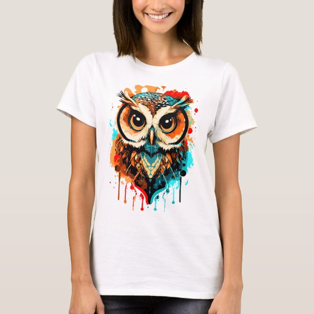 Cabeça De Coruja - Camisa De Coruja - Camisas De C (Frente)
