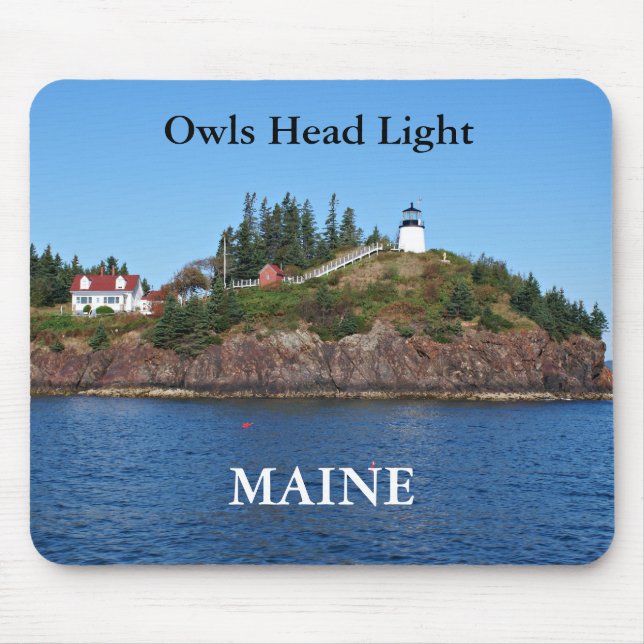 Cabeça De Coruja, Maine Mousepad (Frente)