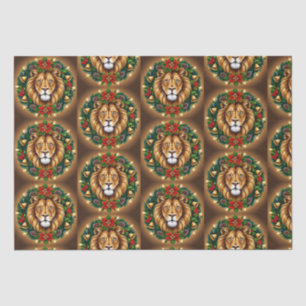 Cabeça de Leão com Papel Tecido Solitário