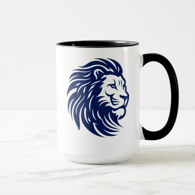 Cabeça de Leão" Xícara de caneca de cor combinada  (Direita)