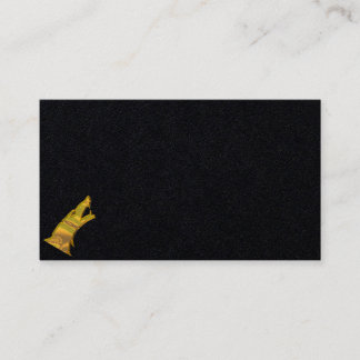 Cabeça de Lobo Dourado cartão de visita preto incl