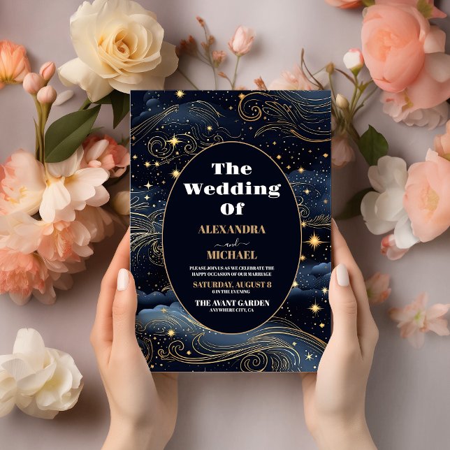 Cabeça de Lua Azul Estrelas Azuis Celestial (Criador carregado)