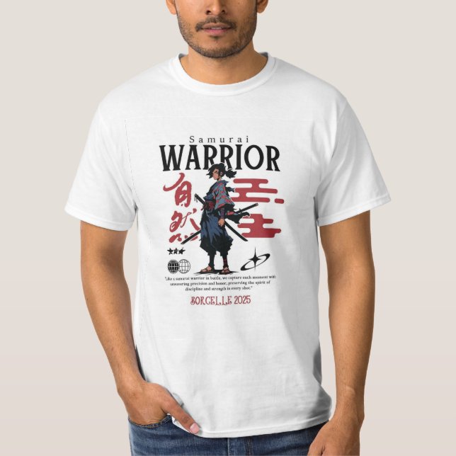 Cabeça de Samurai Preto e Verde – Camiseta Maximal (Frente)