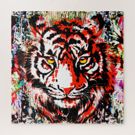 Cabeça de Tigre Vermelho - Quebra-cabeça de Tigre