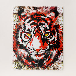 Cabeça de Tigre Vermelho - Quebra-cabeça de Tigre