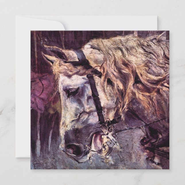 Cabeça de um Cavalo por Giovanni Boldini, Arte Ant (Frente)