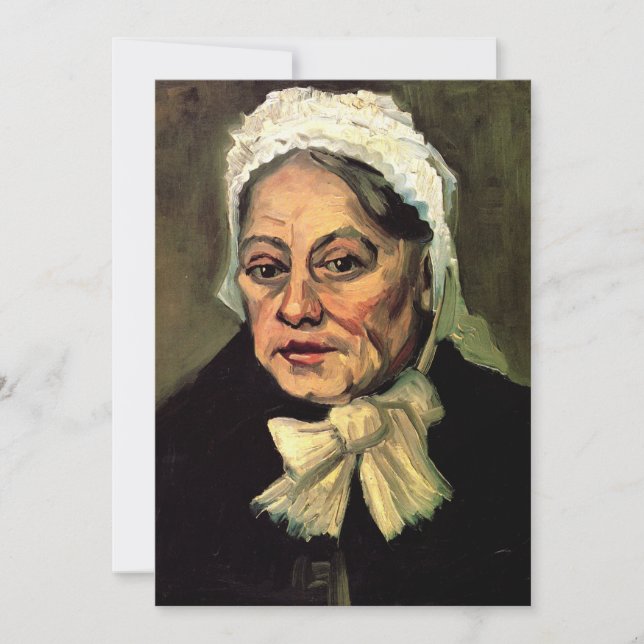Cabeça de uma Velha com Gorro Branco por Vincent v (Frente)