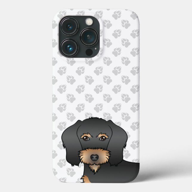 Cabeça e patas de Dachshund de arame preto e marro (Verso)