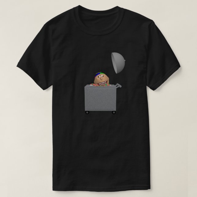Cabeça em um Prato no Carrinho Camiseta (Frente do Design)