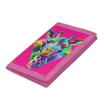 Cabeça Geométrica Colorida de Girafa